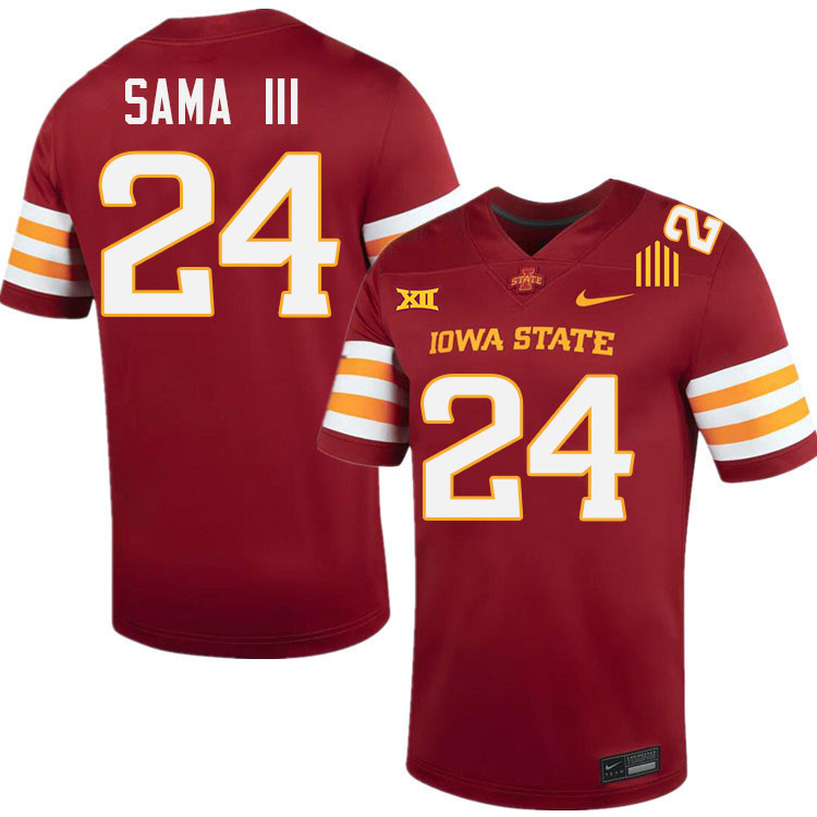 Abu Sama III Jersey,Iowa State Cyclones #24 Abu Sama III College Jersey Youth-Cardinal